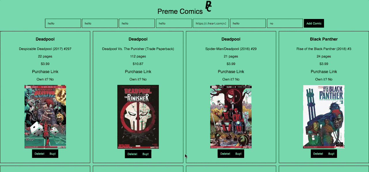 Walkthrough of Preme Comics